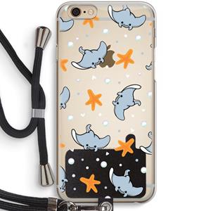 CaseCompany Manta: iPhone 6 / 6S Transparant Hoesje met koord