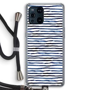 CaseCompany Verrassende lijnen: Oppo Find X3 Transparant Hoesje met koord