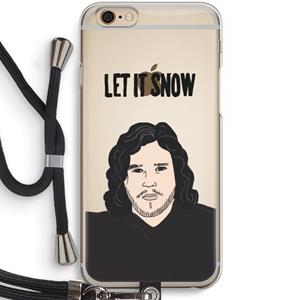 CaseCompany Let It Snow: iPhone 6 / 6S Transparant Hoesje met koord