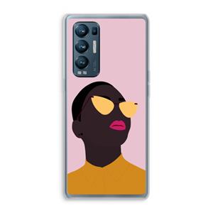 CaseCompany Yellow glasses: Oppo Find X3 Neo Transparant Hoesje