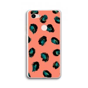 CaseCompany Pink Cheetah: Google Pixel 3 XL Transparant Hoesje