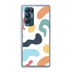 CaseCompany Memphis Shapes Blue: Oppo Find X3 Neo Transparant Hoesje