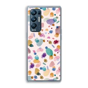 CaseCompany Terrazzo Memphis Pink: Oppo Find X3 Neo Transparant Hoesje