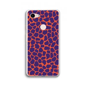 CaseCompany Purple Giraffe: Google Pixel 3 XL Transparant Hoesje