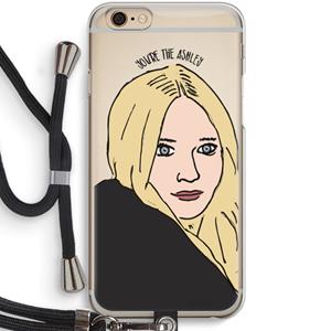 CaseCompany Ashley: iPhone 6 / 6S Transparant Hoesje met koord