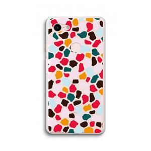 CaseCompany Colored Giraffe: Google Pixel 3 XL Transparant Hoesje