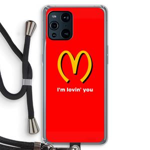 CaseCompany I'm lovin' you: Oppo Find X3 Transparant Hoesje met koord