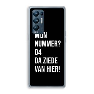 CaseCompany Da ziede van hier - Zwart: Oppo Find X3 Neo Transparant Hoesje