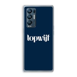 CaseCompany Topwijf Navy: Oppo Find X3 Neo Transparant Hoesje