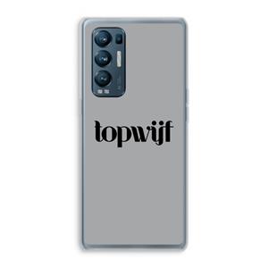 CaseCompany Topwijf Grijs Zwart: Oppo Find X3 Neo Transparant Hoesje