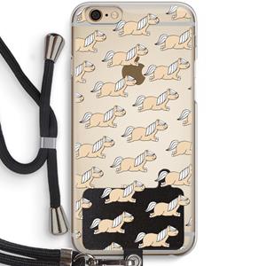 CaseCompany Ponys: iPhone 6 / 6S Transparant Hoesje met koord