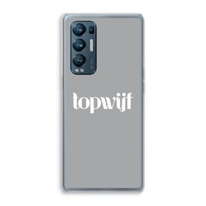 CaseCompany Topwijf Grijs Wit: Oppo Find X3 Neo Transparant Hoesje