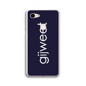 CaseCompany Gijweet: Google Pixel 3 XL Transparant Hoesje