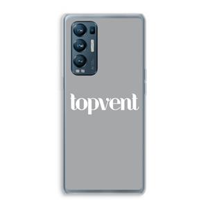CaseCompany Topvent Grijs Wit: Oppo Find X3 Neo Transparant Hoesje
