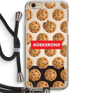 CaseCompany Koekerond: iPhone 6 / 6S Transparant Hoesje met koord