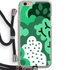 CaseCompany Bushes: iPhone 6 / 6S Transparant Hoesje met koord