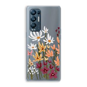 CaseCompany Painted wildflowers: Oppo Find X3 Neo Transparant Hoesje