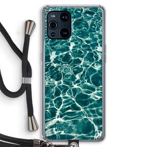 CaseCompany Weerkaatsing water: Oppo Find X3 Transparant Hoesje met koord
