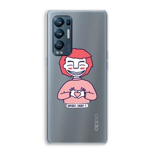 CaseCompany Hartje: Oppo Find X3 Neo Transparant Hoesje