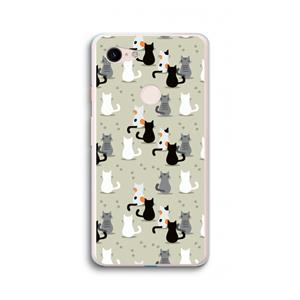 CaseCompany Katten: Google Pixel 3 XL Transparant Hoesje