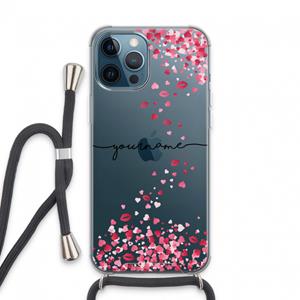 CaseCompany Hartjes en kusjes: iPhone 13 Pro Max Transparant Hoesje met koord