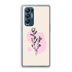 CaseCompany Roses are red: Oppo Find X3 Neo Transparant Hoesje