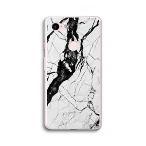 CaseCompany Witte marmer 2: Google Pixel 3 XL Transparant Hoesje