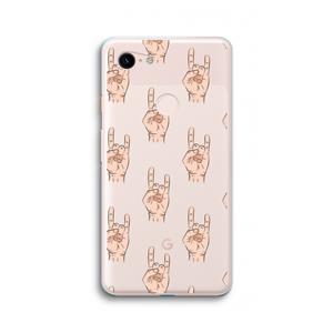 CaseCompany Rock: Google Pixel 3 XL Transparant Hoesje