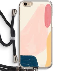 CaseCompany Saturday Flow: iPhone 6 / 6S Transparant Hoesje met koord