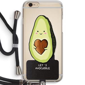 CaseCompany Avocuddle: iPhone 6 / 6S Transparant Hoesje met koord