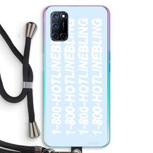 CaseCompany Hotline bling blue: Oppo A92 Transparant Hoesje met koord