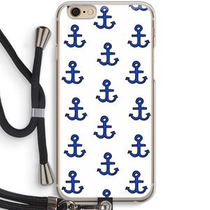 CaseCompany Ankers: iPhone 6 / 6S Transparant Hoesje met koord