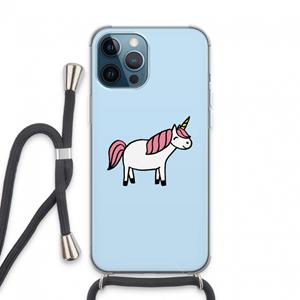 CaseCompany Eenhoorn: iPhone 13 Pro Max Transparant Hoesje met koord
