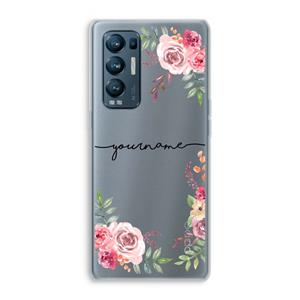 CaseCompany Rozen: Oppo Find X3 Neo Transparant Hoesje