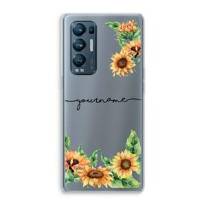 CaseCompany Zonnebloemen: Oppo Find X3 Neo Transparant Hoesje
