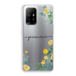 CaseCompany Gele bloemen: Oppo A95 5G Transparant Hoesje