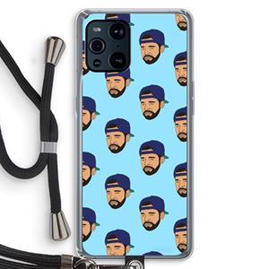 CaseCompany Drake Away: Oppo Find X3 Transparant Hoesje met koord