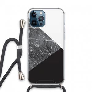 CaseCompany Combinatie marmer: iPhone 13 Pro Max Transparant Hoesje met koord