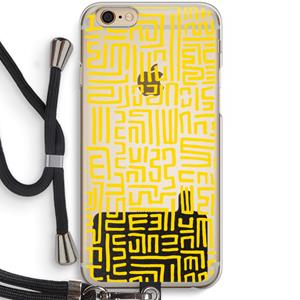 CaseCompany Majorelle Blue Print: iPhone 6 / 6S Transparant Hoesje met koord