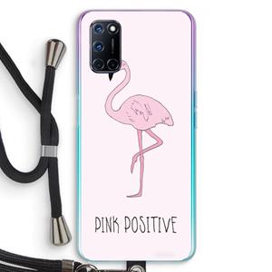 CaseCompany Pink positive: Oppo A92 Transparant Hoesje met koord