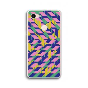 CaseCompany Skew Blush 1: Google Pixel 3 XL Transparant Hoesje