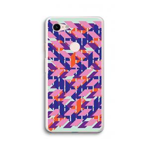 CaseCompany Skew Blush 3: Google Pixel 3 XL Transparant Hoesje