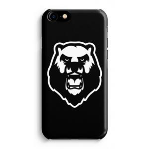 CaseCompany Angry Bear (black): Volledig Geprint iPhone 7 Hoesje