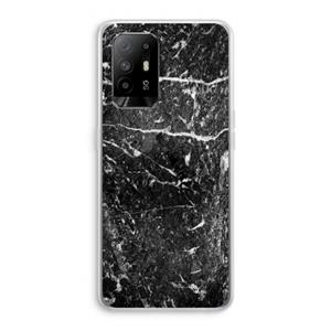CaseCompany Zwart marmer: Oppo A95 5G Transparant Hoesje