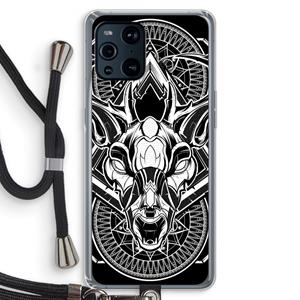 CaseCompany Oh Deer: Oppo Find X3 Transparant Hoesje met koord