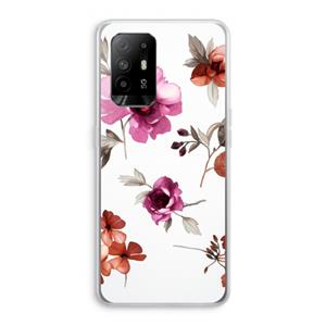 CaseCompany Geschilderde bloemen: Oppo A95 5G Transparant Hoesje