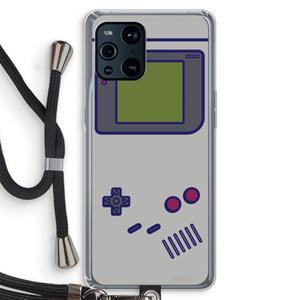 CaseCompany Game On: Oppo Find X3 Transparant Hoesje met koord