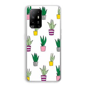 CaseCompany Sanseveria: Oppo A95 5G Transparant Hoesje