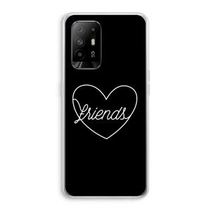 CaseCompany Friends heart black: Oppo A95 5G Transparant Hoesje