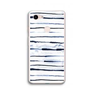 CaseCompany Ink Stripes: Google Pixel 3 XL Transparant Hoesje